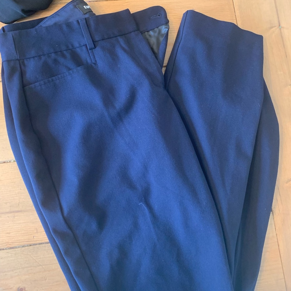 Navy columnist slim mid rise 10 long express